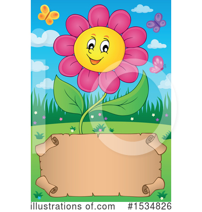 Royalty-Free (RF) Flower Clipart Illustration by visekart - Stock Sample #1534826