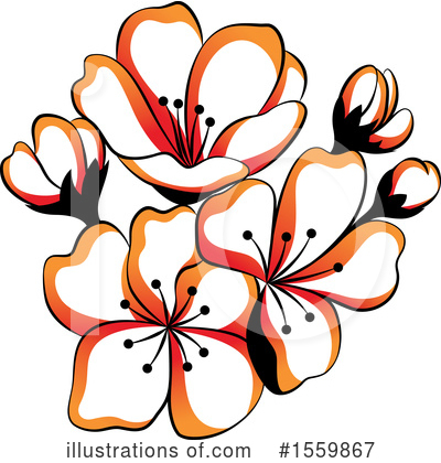 Royalty-Free (RF) Flower Clipart Illustration by Cherie Reve - Stock Sample #1559867