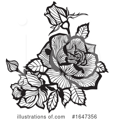 Roses Clipart #1647356 by Cherie Reve