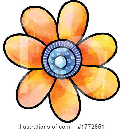 Royalty-Free (RF) Flower Clipart Illustration by Prawny - Stock Sample #1772851