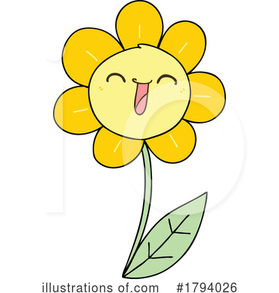 Royalty-Free (RF) Flower Clipart Illustration by lineartestpilot - Stock Sample #1794026