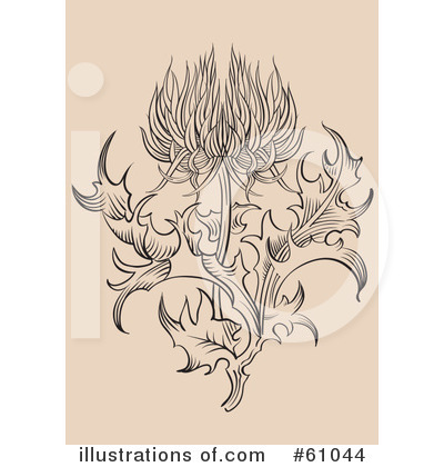 Royalty-Free (RF) Flower Clipart Illustration by pauloribau - Stock Sample #61044