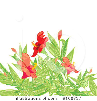 Floral Background Clipart #100737 by MilsiArt