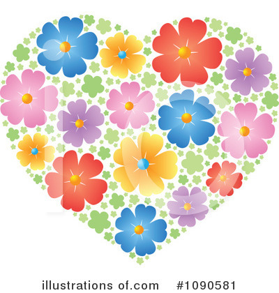 Floral Heart Clipart #1090581 by visekart