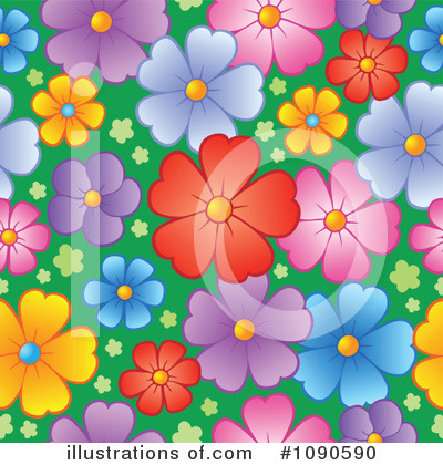 Royalty-Free (RF) Flowers Clipart Illustration by visekart - Stock Sample #1090590
