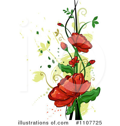 Floral Grunge Clipart #1107725 by BNP Design Studio