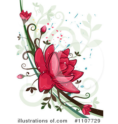 Floral Grunge Clipart #1107729 by BNP Design Studio