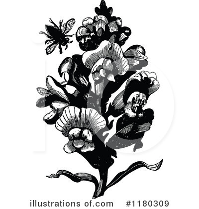 Royalty-Free (RF) Flowers Clipart Illustration by Prawny Vintage - Stock Sample #1180309
