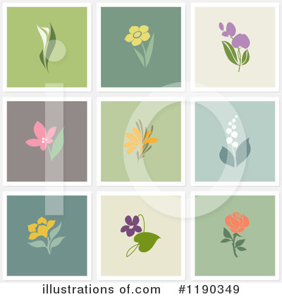 Royalty-Free (RF) Flowers Clipart Illustration by elena - Stock Sample #1190349