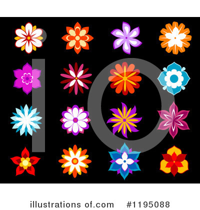 Royalty-Free (RF) Flowers Clipart Illustration by Vector Tradition SM - Stock Sample #1195088