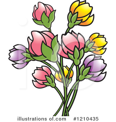 Royalty-Free (RF) Flowers Clipart Illustration by Lal Perera - Stock Sample #1210435