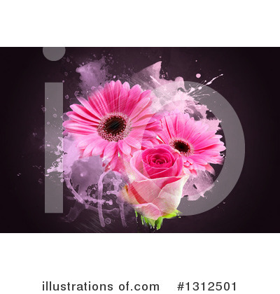 Royalty-Free (RF) Flowers Clipart Illustration by KJ Pargeter - Stock Sample #1312501