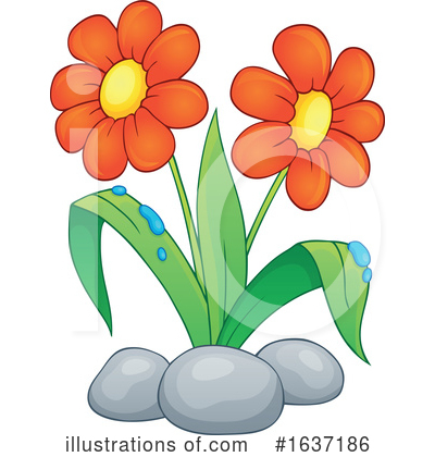Royalty-Free (RF) Flowers Clipart Illustration by visekart - Stock Sample #1637186