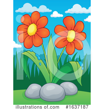 Royalty-Free (RF) Flowers Clipart Illustration by visekart - Stock Sample #1637187