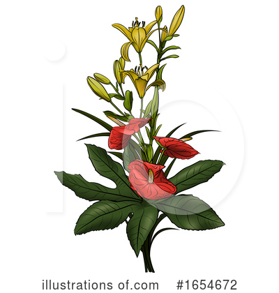 Royalty-Free (RF) Flowers Clipart Illustration by dero - Stock Sample #1654672