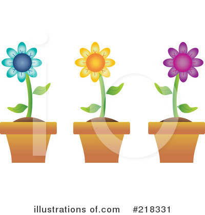 Royalty-Free (RF) Flowers Clipart Illustration by Pams Clipart - Stock Sample #218331