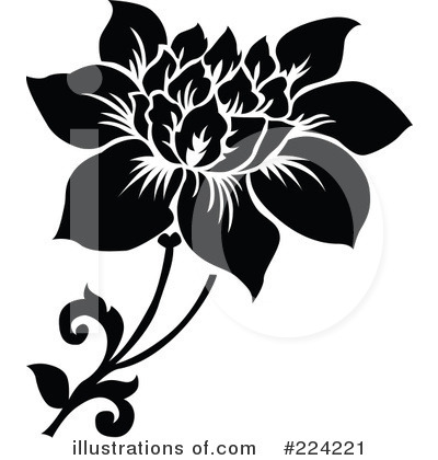 Royalty-Free (RF) Flowers Clipart Illustration by BestVector - Stock Sample #224221