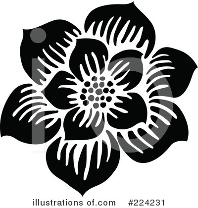 Royalty-Free (RF) Flowers Clipart Illustration by BestVector - Stock Sample #224231