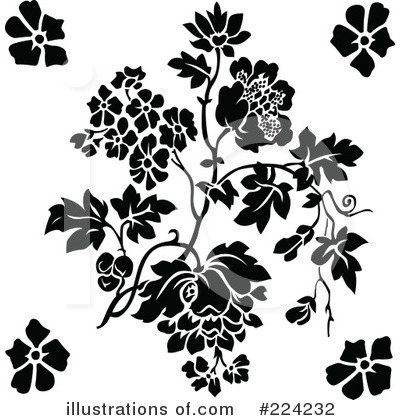 Royalty-Free (RF) Flowers Clipart Illustration by BestVector - Stock Sample #224232