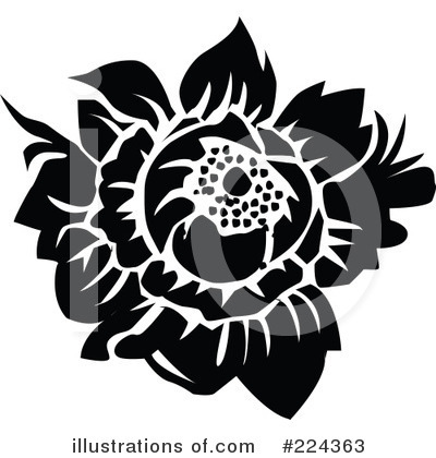 Royalty-Free (RF) Flowers Clipart Illustration by BestVector - Stock Sample #224363
