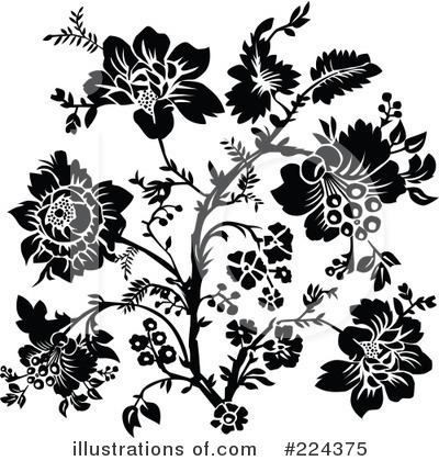 Royalty-Free (RF) Flowers Clipart Illustration by BestVector - Stock Sample #224375