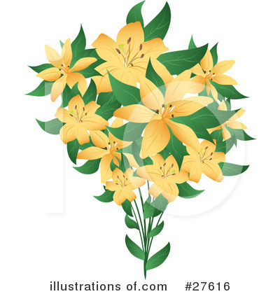 Royalty-Free (RF) Flowers Clipart Illustration by KJ Pargeter - Stock Sample #27616