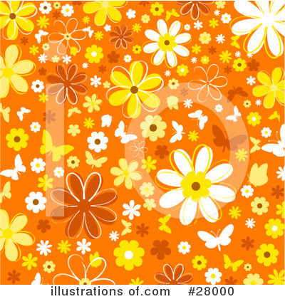 Royalty-Free (RF) Flowers Clipart Illustration by KJ Pargeter - Stock Sample #28000