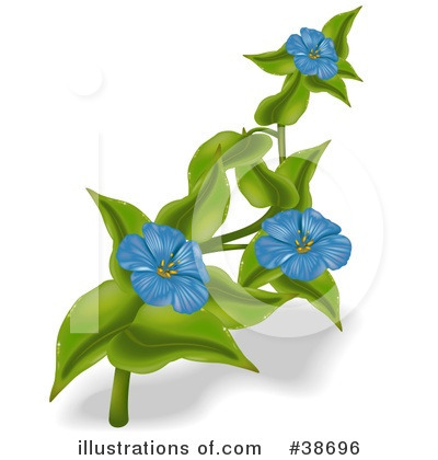 Royalty-Free (RF) Flowers Clipart Illustration by dero - Stock Sample #38696