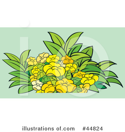 Royalty-Free (RF) Flowers Clipart Illustration by Lal Perera - Stock Sample #44824
