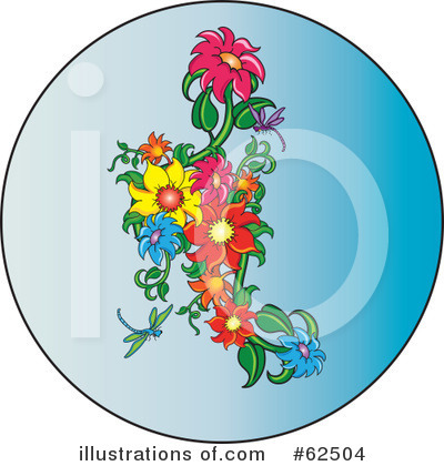 Royalty-Free (RF) Flowers Clipart Illustration by Pams Clipart - Stock Sample #62504