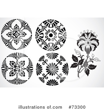 Royalty-Free (RF) Flowers Clipart Illustration by BestVector - Stock Sample #73300