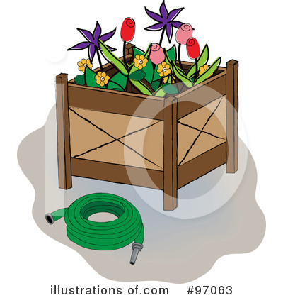 Royalty-Free (RF) Flowers Clipart Illustration by Pams Clipart - Stock Sample #97063
