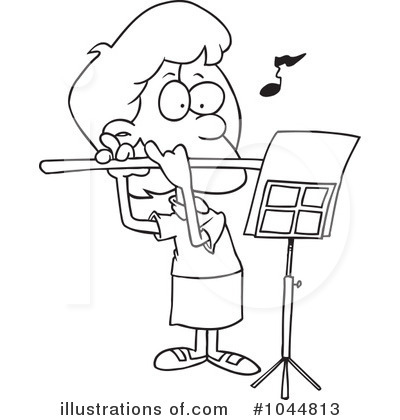 Royalty-Free (RF) Flute Clipart Illustration by toonaday - Stock Sample #1044813
