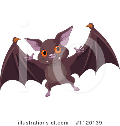 Royalty-Free (RF) Flying Bat Clipart Illustration by Pushkin - Stock Sample #1120139