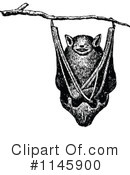 Flying Bat Clipart #1145900 by Prawny Vintage