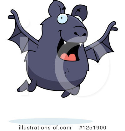 Royalty-Free (RF) Flying Bat Clipart Illustration by Cory Thoman - Stock Sample #1251900