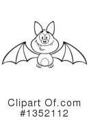 Flying Bat Clipart #1352112 by Hit Toon