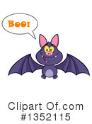 Flying Bat Clipart #1352115 by Hit Toon
