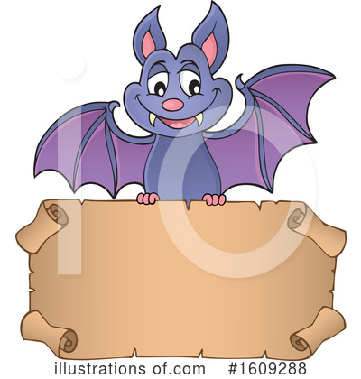 Royalty-Free (RF) Flying Bat Clipart Illustration by visekart - Stock Sample #1609288