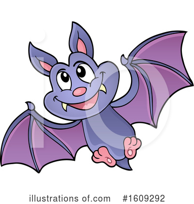 Flying Bat Clipart #1609292 by visekart