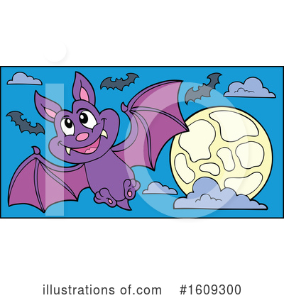 Flying Bat Clipart #1609300 by visekart