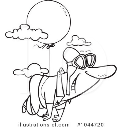 Royalty-Free (RF) Flying Clipart Illustration by toonaday - Stock Sample #1044720