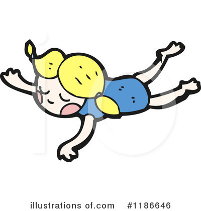 Royalty-Free (RF) Flying Girl Clipart Illustration by lineartestpilot - Stock Sample #1186646