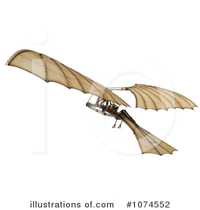 Royalty-Free (RF) Flying Machine Clipart Illustration by Leo Blanchette - Stock Sample #1074552