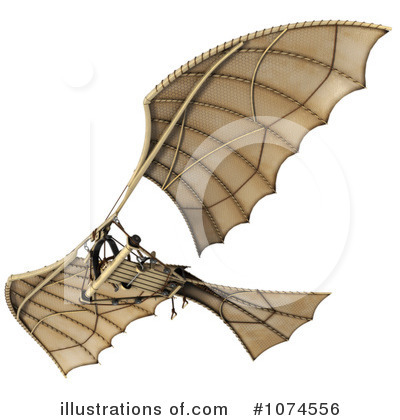 Royalty-Free (RF) Flying Machine Clipart Illustration by Leo Blanchette - Stock Sample #1074556
