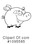Flying Pig Clipart #1095585 by Hit Toon