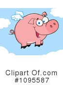 Flying Pig Clipart #1095587 by Hit Toon