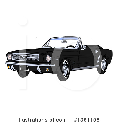 Ford Mustang Clipart #1361158 by LaffToon