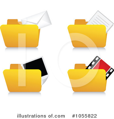 Royalty-Free (RF) Folders Clipart Illustration by Andrei Marincas - Stock Sample #1055822