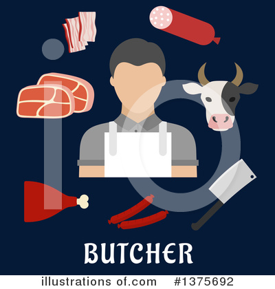 Butcher Clipart #1375692 by Vector Tradition SM